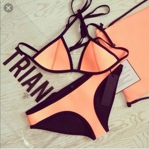 Orange & Black TRIANGL bikini set